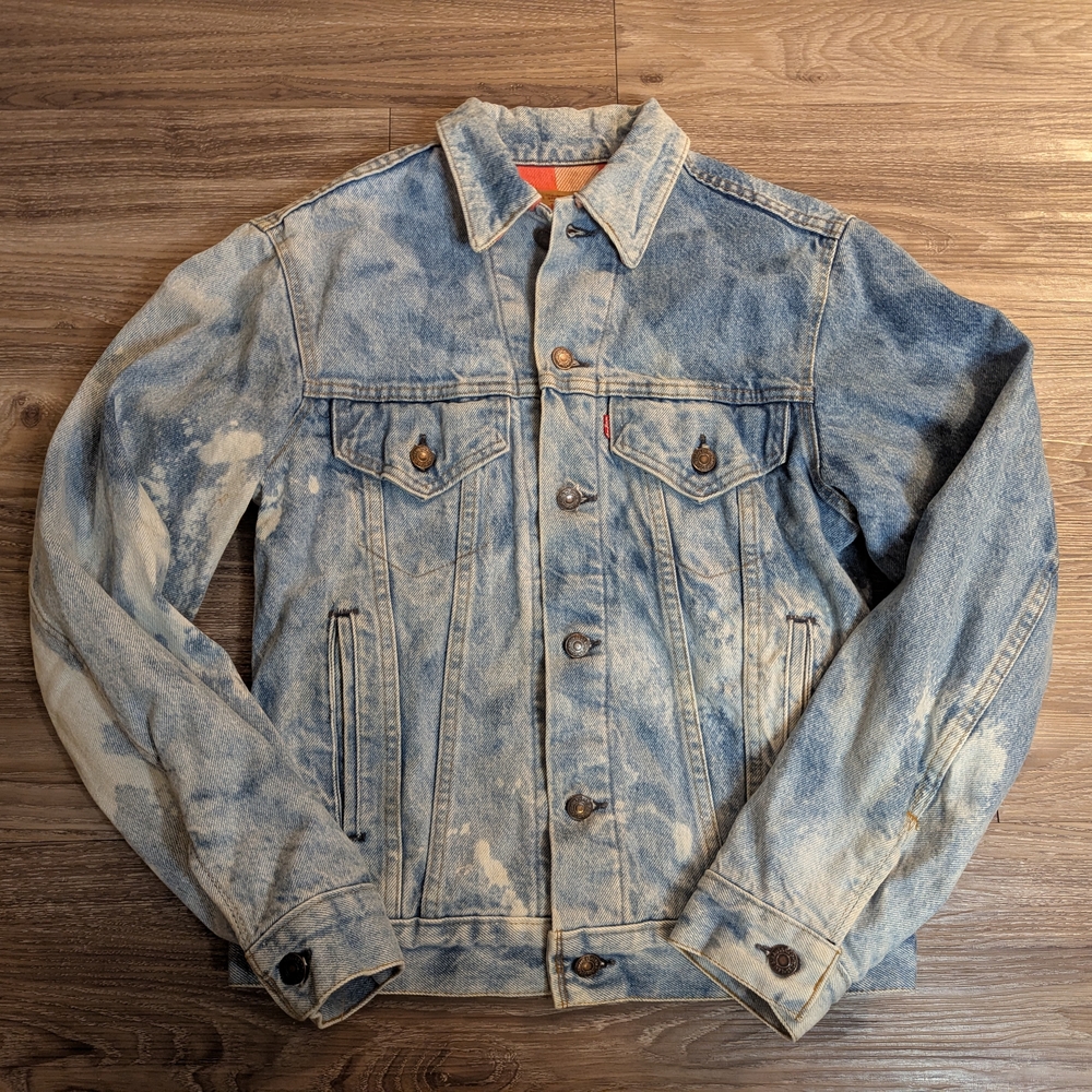 Levi's Vintage Blue Flannel Lined Denim Jacket M 36